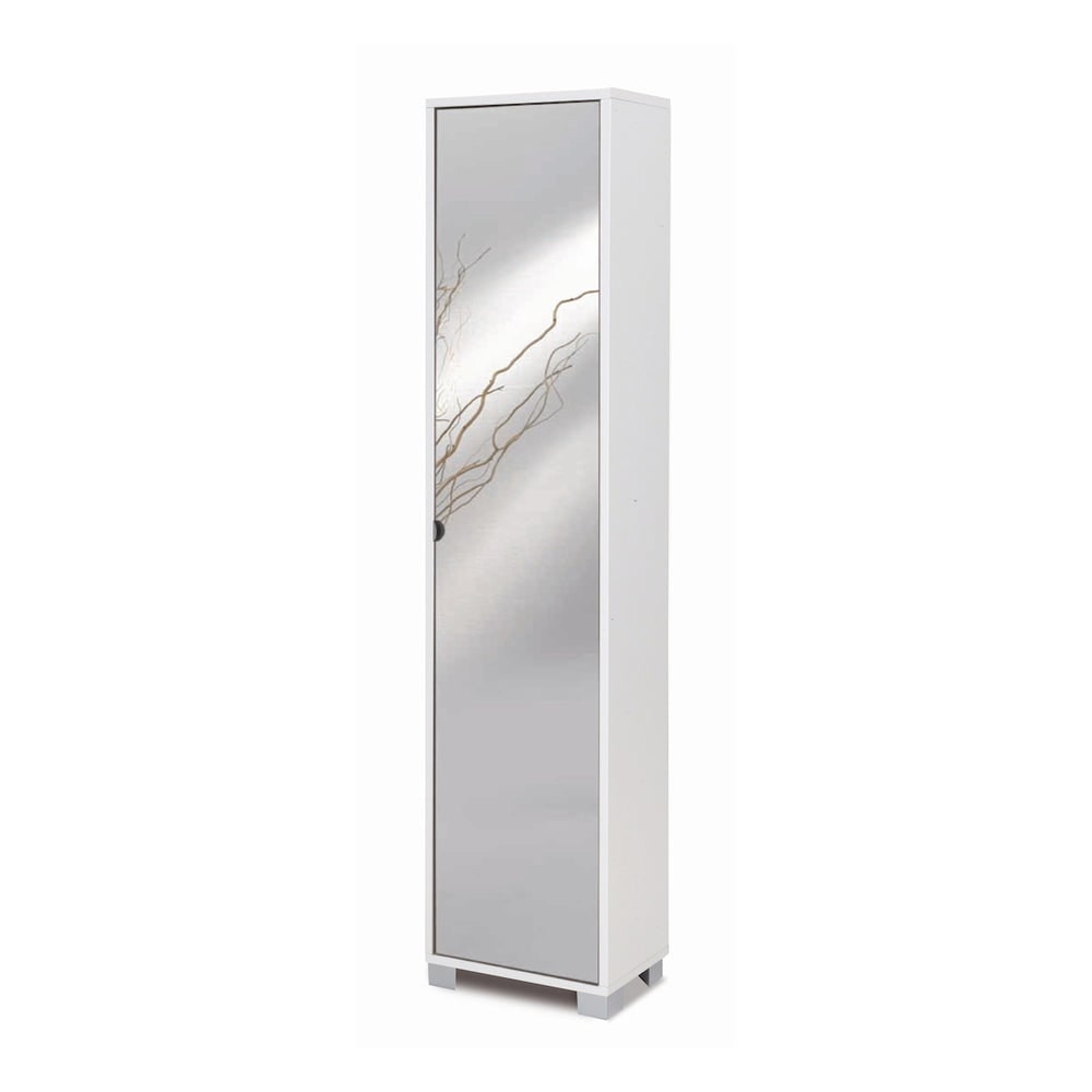 SARMOG COLONNA 1 ANTA SPECCHIO KIT L43 P29 H190 in truciolare nobilitato color bianco fiammato
