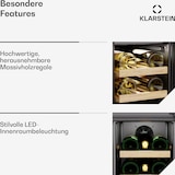 thumbnail of Klarstein Vinovilla Victoria 17 Duo Weinkühlschrank | 2 Kühlzonen | Touch | 17 Flaschen | 4 Regale Creme