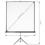 thumbnail of tectake Tela com tripé - 152 x 152 cm branco