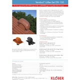 thumbnail of Klöber Venduct Lüfter-Set DN160 rot Schiefer Biber Abluft