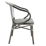 thumbnail of Ligne CHR Fauteuil Biarritz, structure aluminium, assise/dossier textylène, gris
