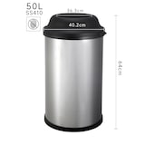 thumbnail of METRO Professional Buiten afvalbak, Ø 40,2 cm, hoogte: 64 cm, 50 L, met kunststof deksel