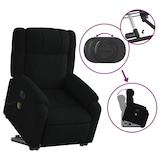 thumbnail of vidaXL Elektrischer Massagesessel mit Aufstehhilfe Schwarz Stoff