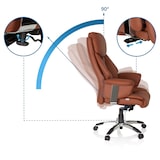 thumbnail of Bureaustoel PRADO echt leder, Bruin hjh OFFICE