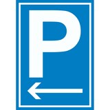 thumbnail of P Parkplatz Schild mit Pfeil nach links A1 (594x841mm)
