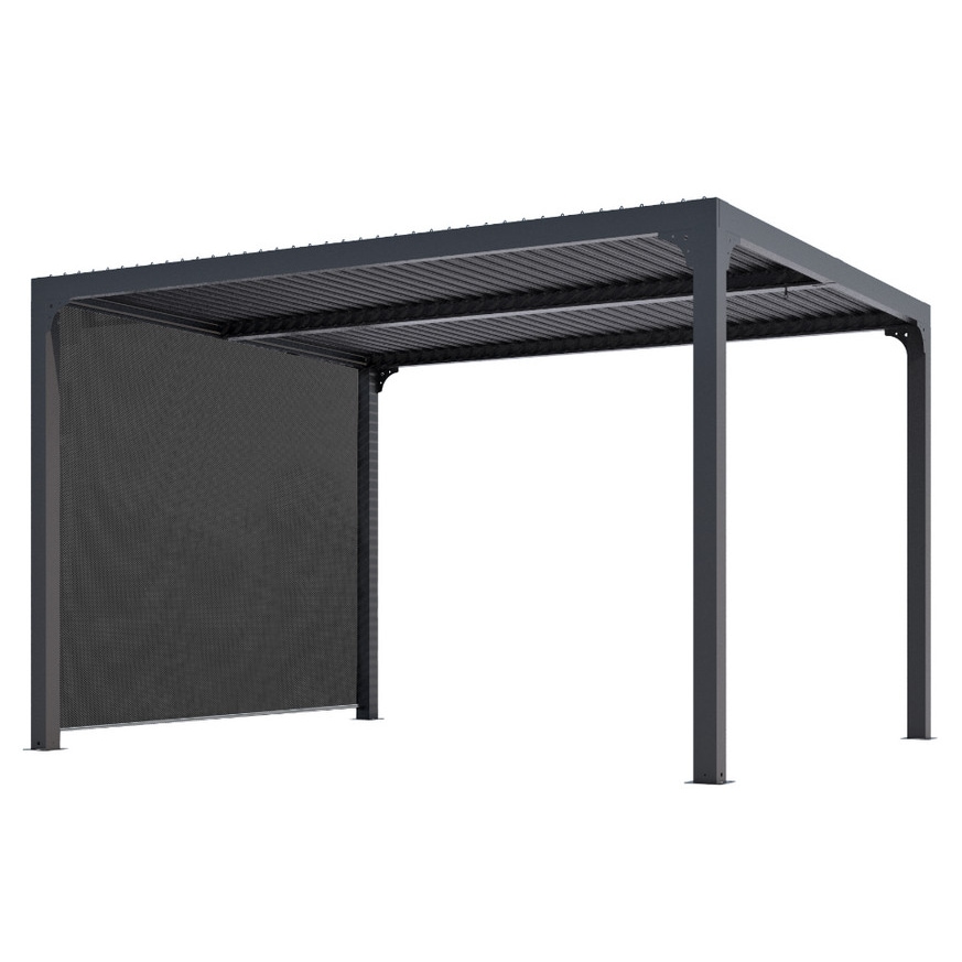 HABRITA pergola bioclimatique 10.8m² gris anthracite per3630rbi