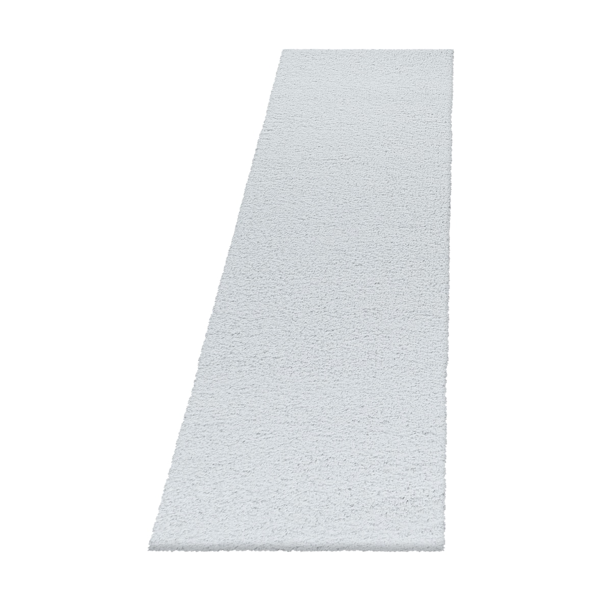 Teppich Waschbar Shaggy Uni Kuschelig Strapazierfähig Schlafzimmer Esszimmer Läufer Weiß 80x250 cm OEKO-TEX – SPREE von Kadima Design