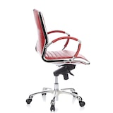 thumbnail of Bürostuhl / Chefsessel PARMA 10 Leder rot Chrom hjh OFFICE