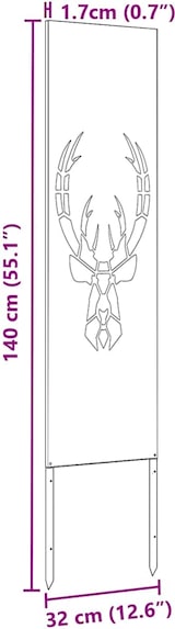 thumbnail of vidaXL Garten dekoratives Panel Tiermuster Rostig 32 x 140 cm