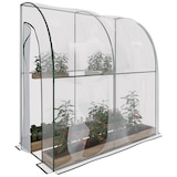 thumbnail of Serra A Casetta Da Parete Muro In Acciaio Per Giardino Piante Fiori Orto Copertura Trasparente in PVC 2 Porte Avvolgibili A Cerniera 200x100x215 Cm