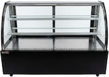 thumbnail of Romux® Kühlvitrine für Konditorei Standgerät 2 Böden Gebogenes Glas Schwarz 800 Liter Umluftkühlung | Professionelle Vitrinen