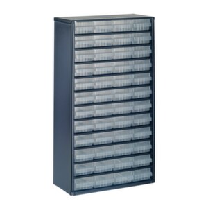 Klarsicht-Magazin, HxBxT 555x307x150mm, 48 Schubladen, Gehäuse Stahlblech