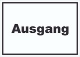 thumbnail of Ausgang Schild mit Text Exit Schluss waagerecht A2 Rückseite selbstklebend