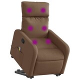 thumbnail of vidaXL Massagesessel mit Aufstehhilfe Braun Stoff