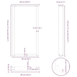 thumbnail of vidaXL Bartafelpoten 2 st U-vormig 60x(110-111) cm staal zwart