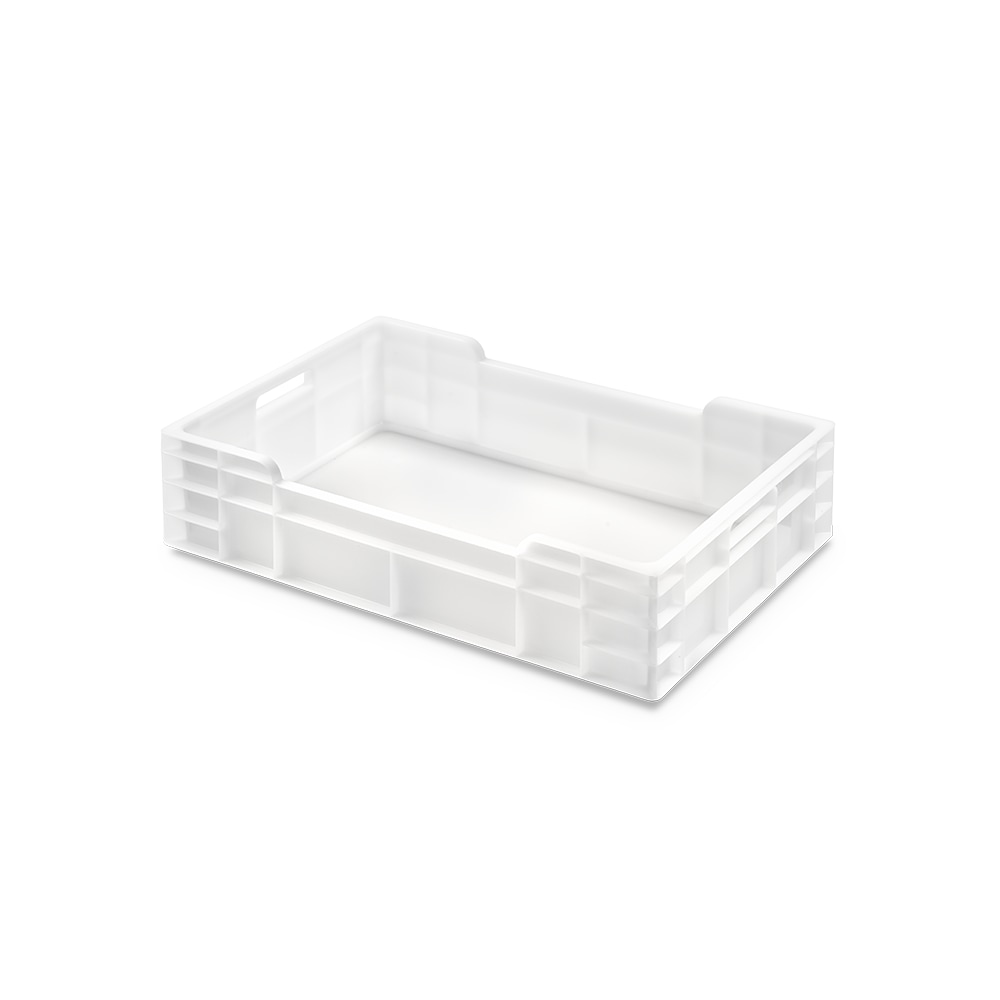 Caja de paredes y fondo liso de 600x400x150 mm. Blanco. 23 l.  CONGOST