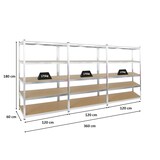 thumbnail of PROREGAL Mega Deal | 3x Schwerlastregal Ragnar | HxBxT 180x120x60 cm |  Fachlast 175kg | Verzinkt | Stecksystem Lagerregal Regalsystem 3 Stk.