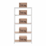 thumbnail of Helloshop26 - Estante reforçada de 100 x 60 x 197 cm suporta 5 x 150 kg suporte robusto para ferramentas de garagem/oficina cinza 14_0005173