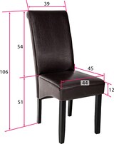 thumbnail of tectake Silla de comedor ergonómica  Marrón