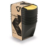 thumbnail of Set 4 cubos de basura Keden Sortibox 100% plástico reciclado, negro, 100L