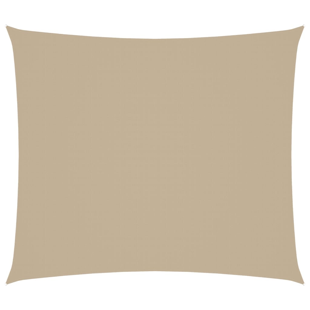 Toldo de vela rectangular tela Oxford beige 2,5x3 m