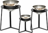 thumbnail of DanDiBo Blumenhocker Metall mit Topf Schwarz Silber Blumenständer 96091 3er Set Blumensäule Modern Pflanzenständer Pflanzenhocker
