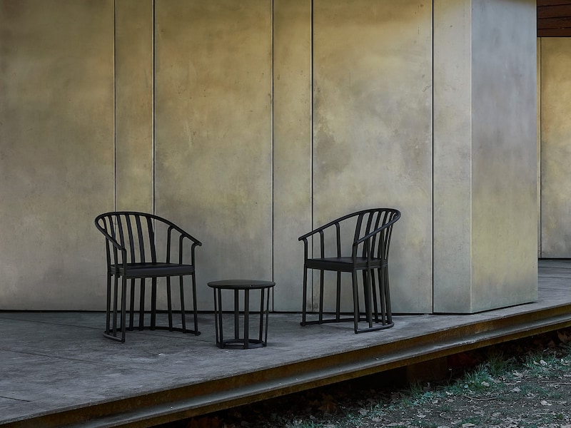 Resol RAFF Poltrona-Mesa Interior, Exterior Set 2+1 Preto | Makro