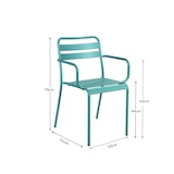 thumbnail of METRO PROFESSIONAL Gastro Armlehnstuhl stapelbar, Stahl, baby blau