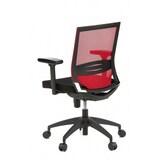 thumbnail of Bürostuhl / Chefsessel PORTO BASE Sitz Stoff/Rücken Netz schwarz/rot hjh OFFICE