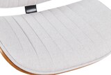 thumbnail of Barhocker LOSAN - Stoff Walnuss/creme 50x50x94 cm Beige Dunkelbraun Silber | Barstuhl Höhenverstellbar Mit Lehne Drehbar Tresenhocker Tresenstuhl
