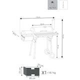 thumbnail of Barbecue a carbone con griglia in acciaio ed affumicatore laterale Essex