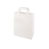 thumbnail of PAPSTAR 50 Tragetaschen, Papier 28 cm x 22 cm x 10 cm weiss mit Tragegriff