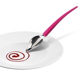 thumbnail of Fmprofessional Cucchiaio per decorare, set da 2 pezzi, acciaio inox e silicone, lavabile in lavastoviglie, 22 cm e 19 cm