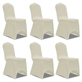 thumbnail of Décoshop26 - Elastische Stuhlhussen in Creme 12 Stück DEC022525