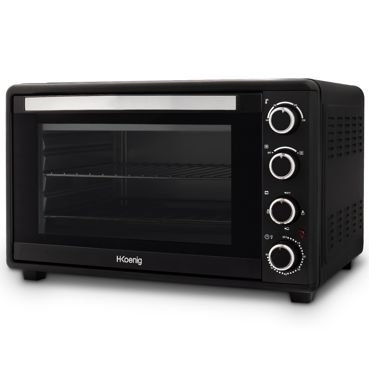 Forno elétrico de mesa H.Koenig FO45, forno de bancada, 45 L, iluminação interna e função convecção, temperatura até 230ºC