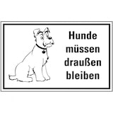 thumbnail of Aufkleber I Hinweisschild Hunde müssen draußen bleiben, Folie, 300x200mm