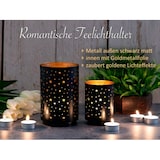 thumbnail of Teelichthalter 2er Set Kerzenständer Kerzenhalter rund schwarz gold