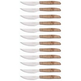 thumbnail of Arcos Cuchillos Chuleteros, Hoja Serrada de Acero Inoxidable NITRUM de 110 mm, Mango Madera comprimida, Juego de 12, Color Marrón