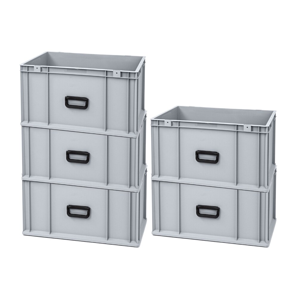 PROREGAL 5x Eurobox NextGen Portable Uno | HxBxT 32x40x60cm | 65 Liter | Eurobehälter, Transportbox, Transportbehälter, Stapelbehälter