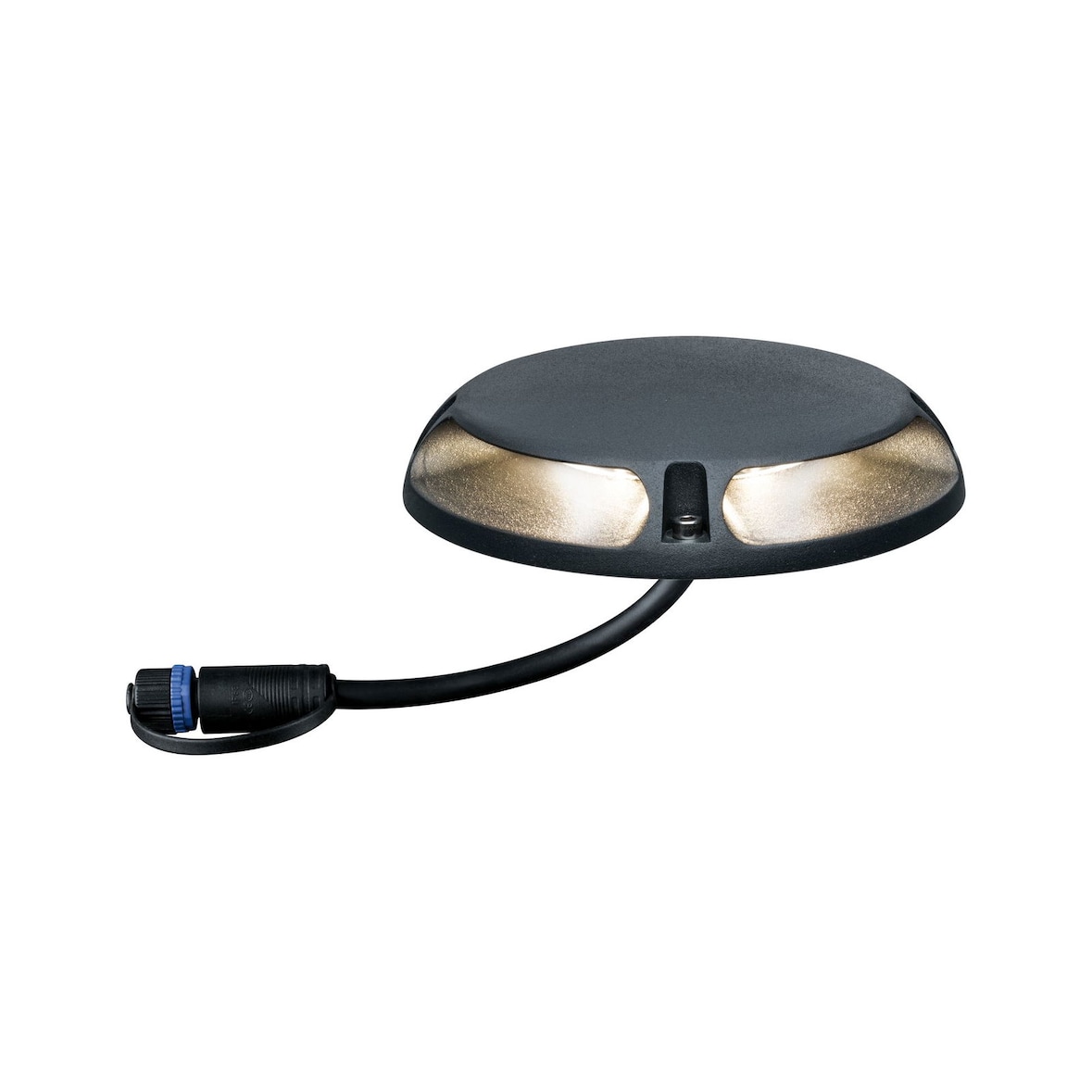 Paulmann Plug & Shine LED Bodenaufbauleuchte Warmweiß Einzelspot Zweifacher Lichtaustritt, 180° IP67 3000K 2x3,3W   Anthrazit 93920