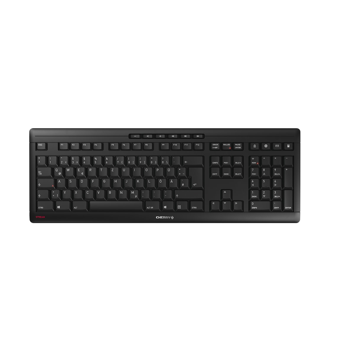 CHERRY STREAM WIRELESS Kabellose Tastatur schwarz