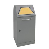 thumbnail of PROREGAL Abfallbehälter, ausziehbarer Tütenhalterung, 60L, HxBxT 90x40x38cmv, Dunkelgrau, Klappenaufkleber 4 Farben, Abfalltrennung