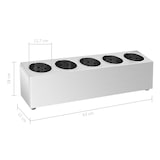 thumbnail of vidaXL Bestekhouder 5 vakken rechthoekig roestvrij staal