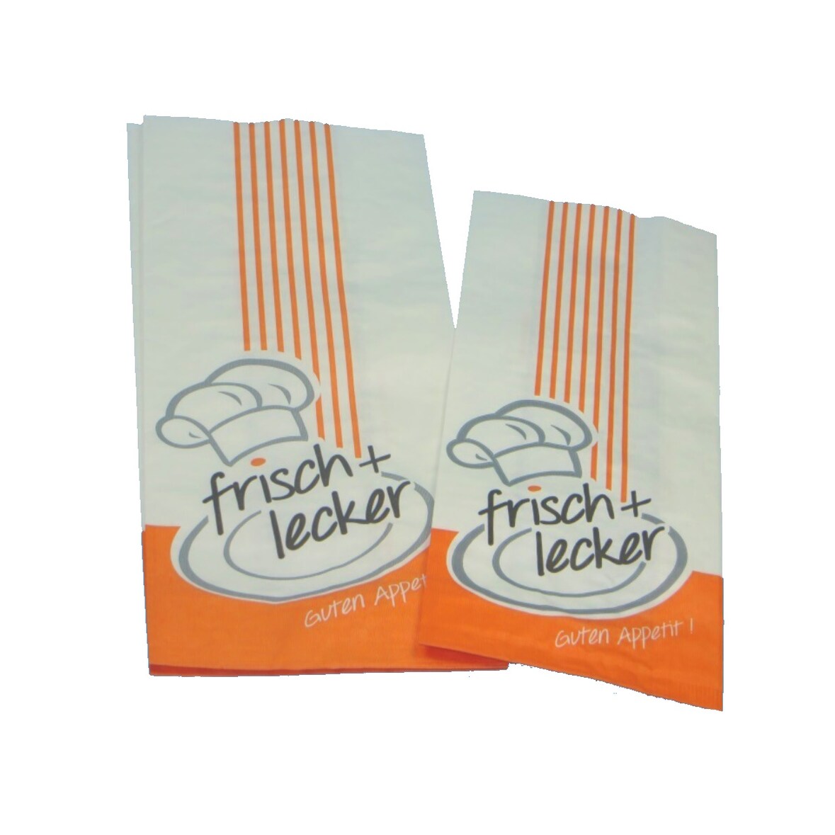 500 Warmhaltebeutel Hähnchenbeutel Frisch + Lecker 1/1 130x80x270mm