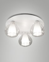 thumbnail of Lila - Runde Deckenleuchte D.40cm Fabas Luce - Wandleuchte mit 3 E27 LED-Glühbirnen MAX 40W - Transparent
