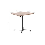 thumbnail of METRO PROFESSIONAL Mesa de bistrô dobrável Aveiro, aço, impressão com efeito de madeira, 60 x 70 cm, retangular, natural/preto