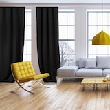 thumbnail of Relaxdays Vorhänge, 2er Set, HxB: 245x135 cm, blickdicht, lichtundurchlässig, Verdunkelungsvorhänge, mit Ösen, sand