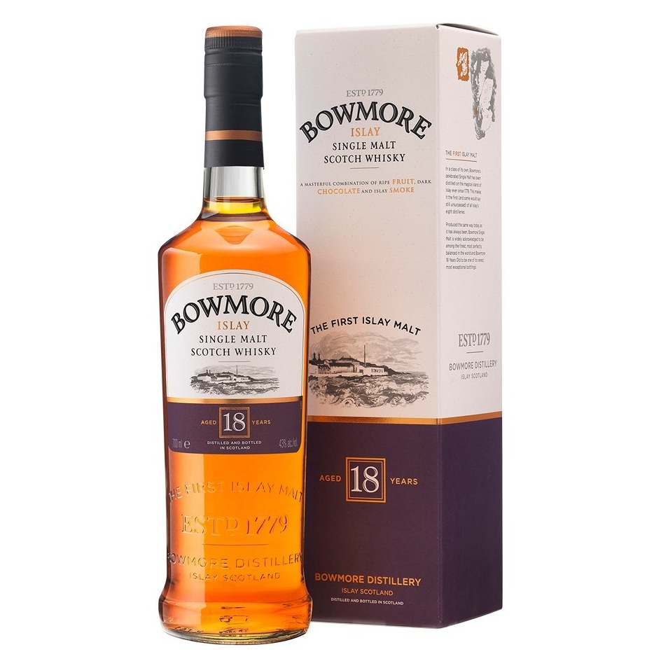 Whisky Bowmore 18 Ans - 43° 70 cl