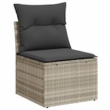 thumbnail of vidaXL 6-tlg. Garten-Sofagarnitur mit Kissen Hellgrau Poly Rattan