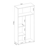 thumbnail of Dmora Armadio multiuso Forcola, Mobile multifunzione portascope, Guardaroba a 2 ante, 78x35h190 cm, Bianco